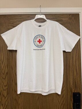 American Red Cross Service To Others Blood Donor T-Shirt Gildan Ultra Cotton